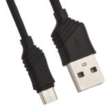 USB кабель HOCO X6 Khaki Micro Charging Cable L=1M черный