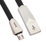 USB кабель HOCO X4 Zinc Alloy Rhombus Micro Charging Cable черный