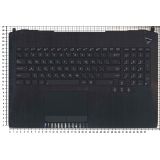 Клавиатура (топ-панель) для ноутбука Asus G750 G750JX G750JW черная с черным топкейсом