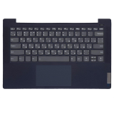 Клавиатура (топ-панель) для ноутбука Lenovo IdeaPad 5-14ITL05 черная с синим топкейсом