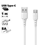 USB кабель REMAX Zeron RC-068a Type-C, 5A, 1м, TPE (белый)