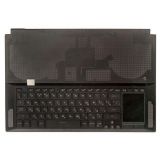 Клавиатура (топ-панель) для ноутбука Asus ROG GX701GW черная с черным топкейсом, с красной подсветкой (с разбора)