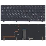 Клавиатура для ноутбука Lenovo Y480 черная с подсветкой