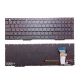 Клавиатура для ноутбука Asus GL553VD черная без рамки с подсветкой