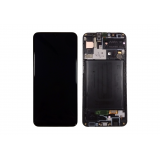 Дисплей (экран) в сборе с тачскрином для Samsung Galaxy A30s SM-A307FN черный с рамкой (Premium LCD)