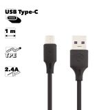 USB кабель WK Full Speed Pro WDC-092a Type-C, 2.4A, 1м, TPE (черный)