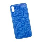 Чехол для iPhone Xs Max PRODA Glass Case стеклянный (синий)