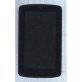 Дисплей (экран) в сборе с тачскрином для Archos Arnova 7c G3 черный с рамкой