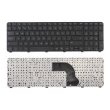 Клавиатура для ноутбука HP dv7-7000 черная с рамкой без подсветки, английские буквы
