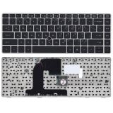Клавиатура для ноутбука HP EliteBook 8460P ProBook 6460B 6465B черная c серебристой рамкой с трекпойнтом