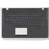 Клавиатура (топ-панель) для ноутбука Asus X751 X751L X751LA черная с черным топкейсом (с разбора)