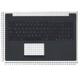 Клавиатура (топ-панель) для ноутбука Asus X553 черная с черным топкейсом (с разбора)