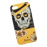 Защитная крышка для iPhone 8/7 "KUtiS" Skull BK-7 Los Muertos Hombre (черная с оранжевым)