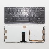 Клавиатура для ноутбука Sony SVE14A черная с рамкой и подсветкой