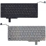 Клавиатура для ноутбука Apple Macbook A1297 черная с подсветкой, большой Enter