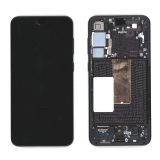 Дисплей (экран) в сборе с тачскрином для Samsung Galaxy S23 Plus 2023 S916B  GH82-30476A ServicePack черный с рамкой