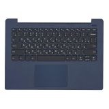 Клавиатура (топ-панель) для ноутбука Lenovo IdeaPad 330S-14 черная с синим топкейсом