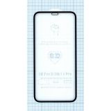 Защитное стекло 6D для Apple iPhone X, XS черное