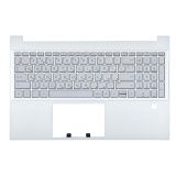 Клавиатура (топ-панель) для ноутбука HP Pavilion 15-EG 15-EH серебристая с серебристым топкейсом (под отпечаток пальца FPR, без отверстия под SD)