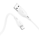 USB кабель HOCO X61 Ultimate silicone USB - Lightning 2.4А 1м белый