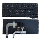 Клавиатура для ноутбука Lenovo Yoga 14 P40 черная с подсветкой с трекпойнтом