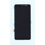 Дисплей (экран) в сборе с тачскрином для Samsung Galaxy A8+ (Plus) 2018 SM-A730F черный (Premium SC LCD)