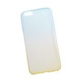 Силиконовая крышка LP для Apple iPhone 6, 6s Plus желтый, синий градиент, коробка