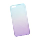 Силиконовая крышка LP для Apple iPhone 6, 6s Plus фиолетовый, голубой градиент, коробка