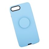 Защитная крышка "LP" для iPhone 7 Plus/8 Plus "PopSocket Case" (голубая/коробка)