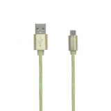 USB кабель "LP" Micro USB косичка 1м зеленый