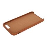 Защитная крышка для iPhone 8/7 Leather Сase кожаная (коричневая, коробка)