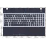 Клавиатура (топ-панель) для ноутбука Samsung 300V5A 305V5A NP305V5A черная с серой рамкой и черным топкейсом