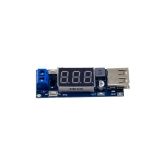 Понижающий модуль питания DC-DC 6,5V/12V - 40V на 5V + 2А вольтметр и USB зарядка телефона