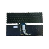 Клавиатура для ноутбука HP Pavilion 15-bs, 15-bw, 17-bs, 250 G6, 255 G6, 258 G6 черная с зеленой подсветкой