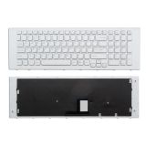 Клавиатура для ноутбука Sony Vaio VPC-EC белая с белой рамкой