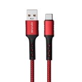 Кабель для зарядки USB - Type-C 1.2м 5A черно-красный IQFuture IQ-UC5A