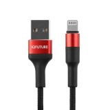 Кабель для зарядки и передачи данных USB - Lightning 1.2м 2A черный IQFuture IQ-UL2A