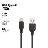 USB кабель WK Full Speed Pro WDC-101a Type-C, 5A, 1м, TPE (черный)