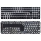 Клавиатура для ноутбука HP Pavilion M6-1000 Envy M6-1100 M6-1200 черная с серой рамкой