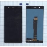Дисплей (экран) в сборе с тачскрином для Nokia 3 черный (Premium LCD)