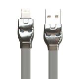USB кабель HOCO U14 Steel Man Lightning Charging Cable (L=1M) (серый)
