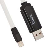 USB кабель HOCO U29 LED Timing Lightning Charging Cable (L=1M) (белый)