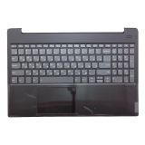Клавиатура (топ-панель) для ноутбука Lenovo S340-15IWL, S340-15IIL серая с темно-серым топкейсом