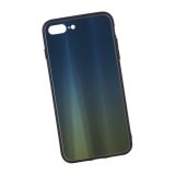Защитная крышка "LP" для iPhone 7 Plus/8 Plus "Rainbow Glass Case" (зеленый градиент/коробка)