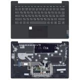Клавиатура (топ-панель) для ноутбука Lenovo Ideapad 5-14IIL05 темно-серая с черным топкейсом