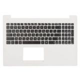 Клавиатура (топ-панель) для ноутбука Asus X553MA-1G черная с белым топкейсом