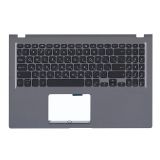 Клавиатура (топ-панель) для ноутбука Asus X515E черная с темно-серым топкейсом