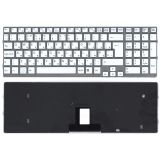 Клавиатура для ноутбука Sony Vaio VPC-EB белая без рамки, большой Enter