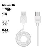 USB кабель Earldom EC-066M MicroUSB, 2.4A, 1м, PVC (черный)