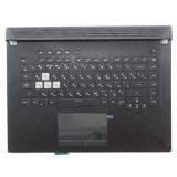 Клавиатура (топ-панель) для ноутбука Asus ROG Strix G512LW, G512LU черная с черным топкейсом, с подсветкой